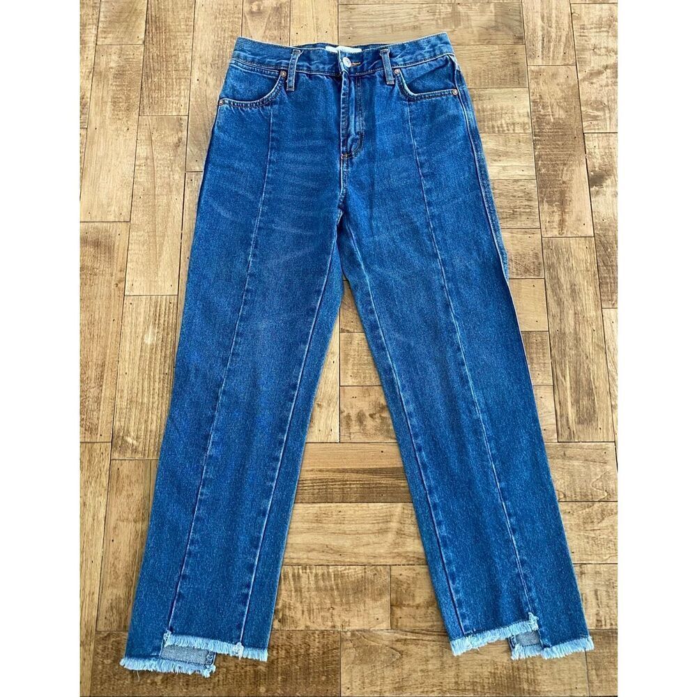 Mango Womens Denim Straight Jeans Sz 1